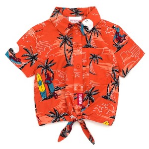 Marvel Hawaiian Matching Family Hawaiian Button Down Dress Shirt Toddler - 1 of 4