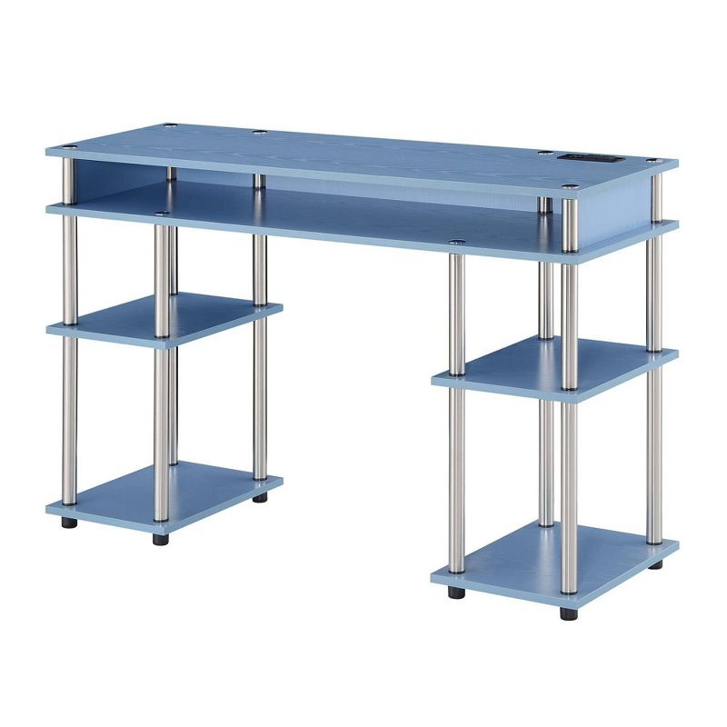 Designs2Go No Tools Student Desk with Charging Station and Shelves - Breighton Home, 1 of 9