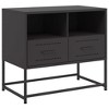 vidaXL TV Cabinet Black Steel 26.8 x 15.4 x 23.8 in Steel TV Cabinet - 2 of 2