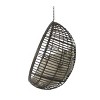 GDFStudio Leasa Outdoor Wicker-Like Weave Basket Egg Chair with Cushion (No Stand) - 4 of 4