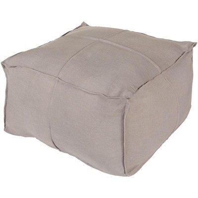 Mark & Day Hagenbrunn 13"H x 24"W x 24"D Solid and Border Pouf