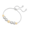 Ross-Simons 6-8mm Sterling Silver and 14kt Yellow Gold Bead Bolo Bracelet With .24 ct. t.w. Diamonds Size - 3 of 4