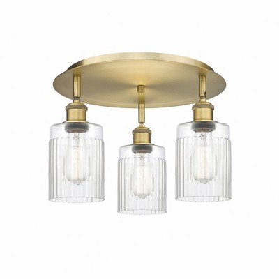 Hadley - 3 Light Flush Mount In Art Deco Style-9.5 Inches Tall and 16.25 Inches Wide