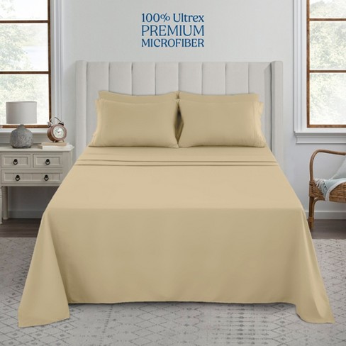 Superity Linen Queen Flat Sheet Only - 100% Cotton Breathable