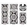 Medallion Collection 5 Piece 100% Cotton Tufted Bathroom Rug Set  with Non-Slip Backing, Machine Washable, Tumble Dry Bath Mat - 2 of 4