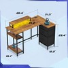 GALAXHERO 47-Inch L-Shaped Gaming Desk, Corner Computer Desk with Storage, Power Outlets & LED Lights, Office/Gaming Desk for Bedroom - 3 of 4
