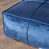 Nakisha Velvet Square Bean Bag Ottoman - Christopher Knight Home - 3 of 4