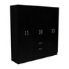 TIRAMISUBEST 6-Door Armoire - Black/White Engineered Wood Storage Cabinet - 4 of 4