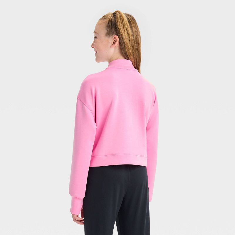 Girls' 1/2 Zip Pullover Sweatshirt - All In Motion™, 3 of 10