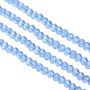 Unique Bargains Jewelry Making Craft Faceted Sparkly Loose Glass Beads 5 Pcs - 1 of 4