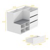 Famapy Shoe Cabinet White Multifunctional Composite 9 Drawer Storage Cabinet Comes with Seat and Cushions - 3 of 4