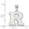 Black Bow Jewelry 14k White Gold Rutgers Scarlet Knights NCAA Medium Pendant - 2 of 3