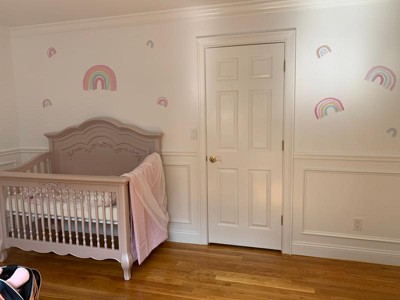 pastel rainbow wall décor - Kids Interiors