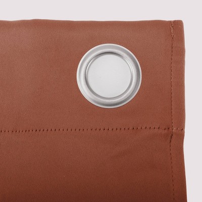 Terracotta Red Blackout Grommet Top Energy Efficient Curtain Panel