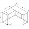 Sapphtopaz Modern Console Table with Corner L-Shaped Design Narrow Entryway Table with Metal Legs Accent Side Table for Living Room, Entryway, Marble2 - 4 of 4