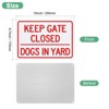Unique Bargains Home Aluminum Reflective Keep Gate Closed Dogs in Yard Sign - 3 of 4