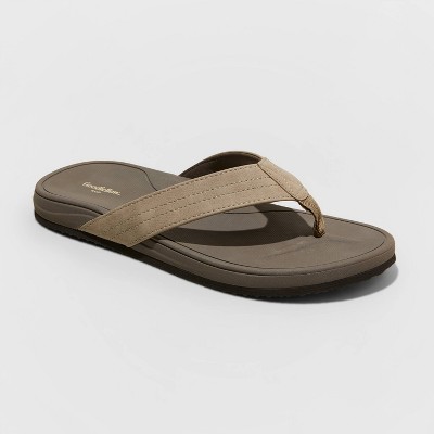 taupe flip flops