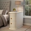 Hommoo Wood Narrow Nightstand with 2 Drawers - 2 of 4