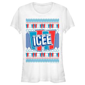 Juniors Womens ICEE Retro Ugly Sweater T-Shirt