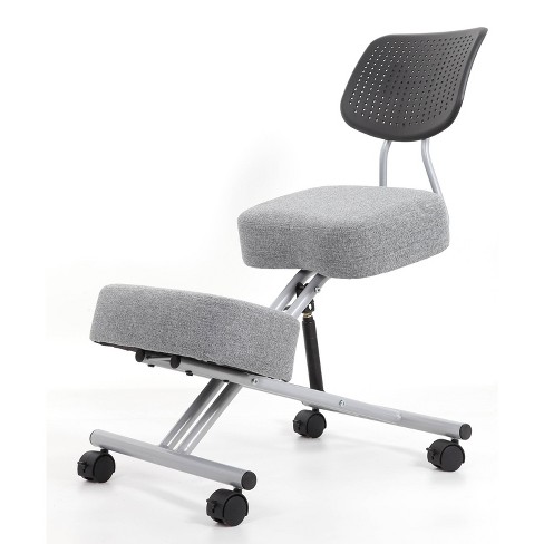 Ergonomic Kneeling Chair with Padded Backrest and Seat-black | Costway