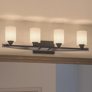 Urban Ambiance Luxury Mid-Century Modern Modern Bathroom Vanity Light,  7.875"H x 33"W,  Charcoal Finish, UHP2232 - 1 of 4