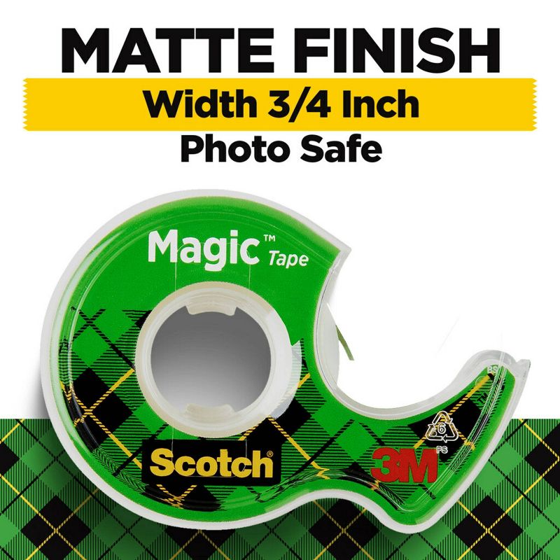 Scotch 3pk Magic Tape 3/4&#34; x 350&#34;, 4 of 12