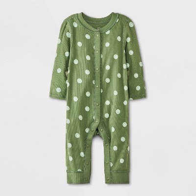Image of Baby Adaptive Romper - Cat & Jack™ Green 0-3M