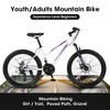 FIONECA 24 inch Mountain Bike for Teenagers Girls Women, Shimano 21 Speeds with Dual Disc Brakes and 100mm Front Suspension, White/Pink - 4 of 4