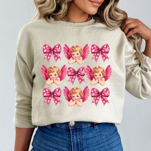 Simply Sage Market Women's Graphic Sweatshirt Coquette Cupid Chart - 1 of 4