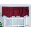 RLF Home Modern Design Classic Pile High Regal Style Window Valance 50" x 17" Burgundy - 2 of 4