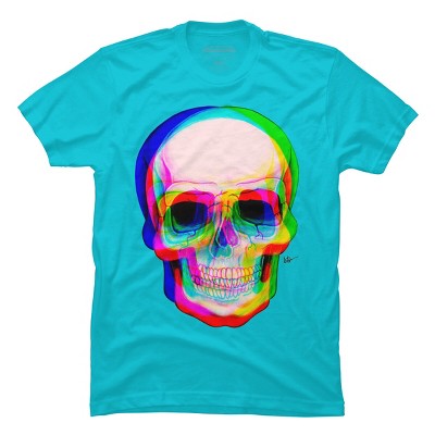 Men's Design By Humans 3D Skull By AdrianFilmore T-Shirt