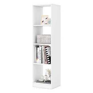 Costway 56'' Tall Bookcase, Freestanding Bookshelf with 4 Open Cubes - 1 of 4