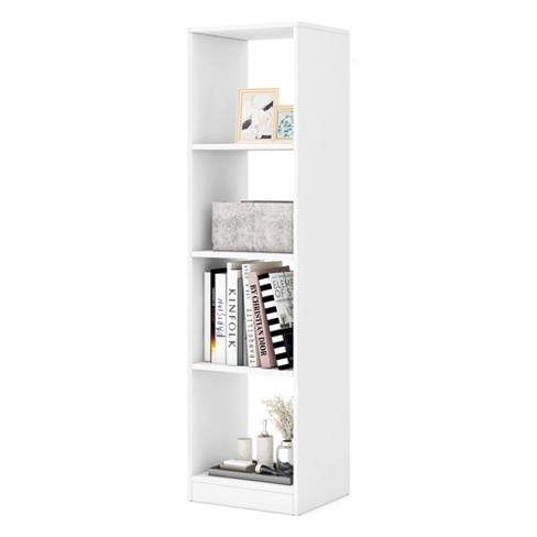 Tangkula 4-layer Corner Storage Rack Freestanding Display Bookshelf White :  Target