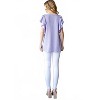 Women's Ruffled Sleeve Solid Ribbed Top - HEIMISH USA S - 2 of 2