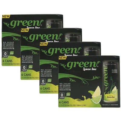 Green Cola Sparkling Lemon Lime Beverage - Case of 4/6 pack, 11.15 oz