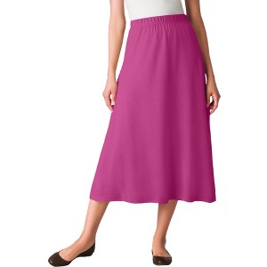 Woman Within Plus Size 7-Day Knit A-Line Skirt - 1 of 4