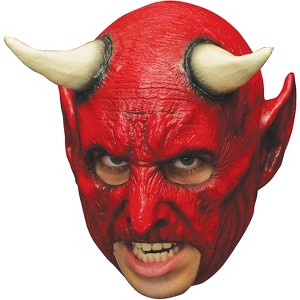 Ghoulish Mens Devil Demon Chinless Costume Mask - 13 in. - Red - 1 of 1