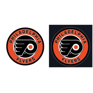 Evergreen Ultra-Thin Edgelight LED Wall Decor, Round, Philadelphia Flyers- 23 x 23 Inches Made In USA - 1 of 4