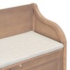 Sapphtopaz Ottoman with Storage Entryway Bench Upholstered Stool with Removable Cushion Shoe Bench for Living Room, Bedroom, Entryway - 3 of 4