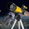 90x Zoom Astronomical Telescope for Kids – 90x Magnification, Includes Two Eyepieces, Tabletop Tripod, and Finder Scope Yellow - 3 of 4