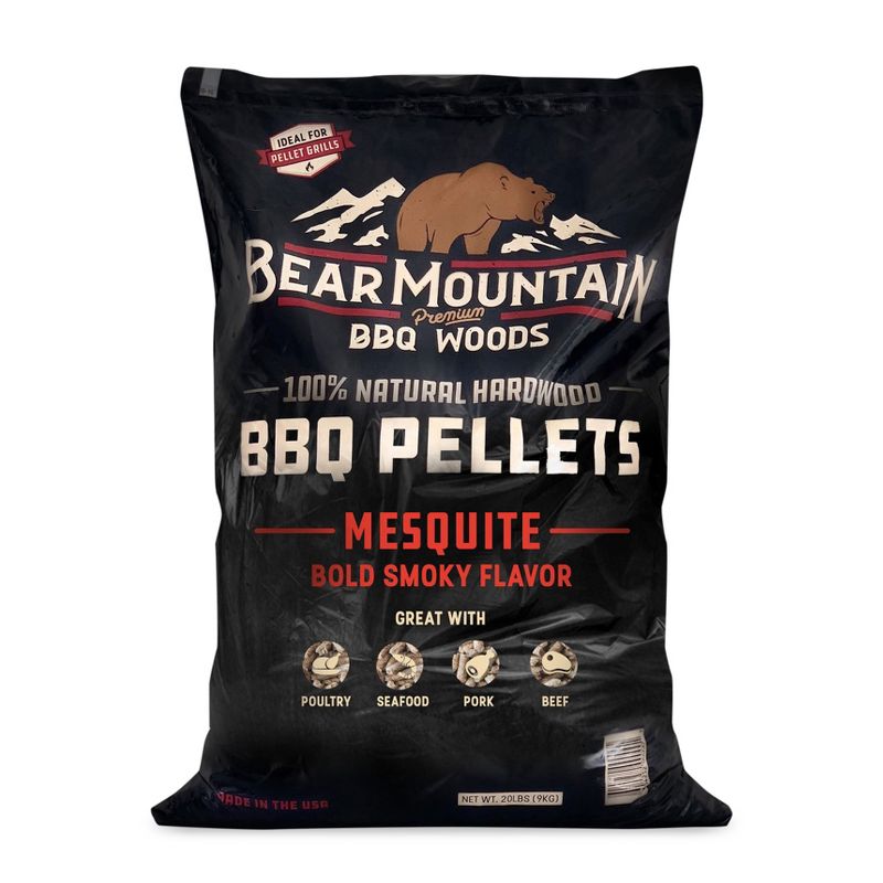 Bear Mountain BBQ FK17 Premium 20 Pounds All Natural Hardwood Mesquite BBQ Hardwood Smoker Pellets for Outdoor Electric Grilling and Smokers (2 Pack), 2 of 7