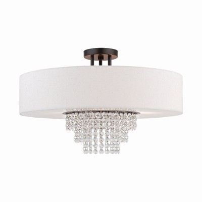 Livex Lighting Carlisle 5 - Light Semi-Flush Mount in  English Bronze