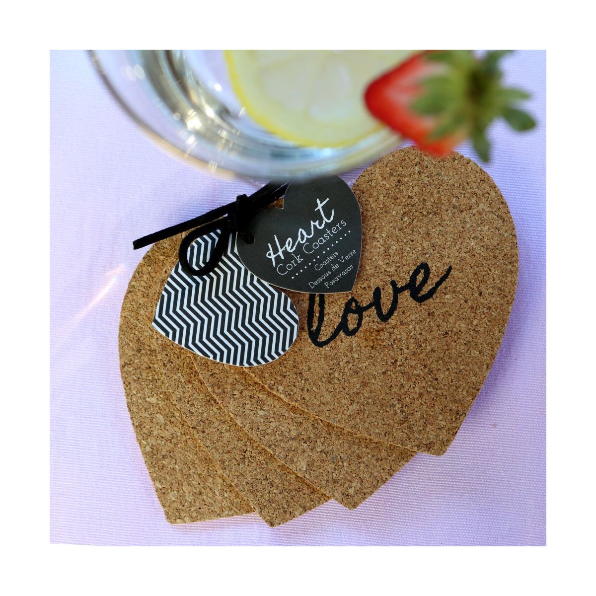 Kate Aspen Heart Cork Coasters (Set of 24) | 22034NA - thumbnail 6