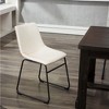 NicBex Set of 2 Dining Chairs with Faux Leather Seat and Metal Frame,Armless Chairs for Kitchen,Living Room - 4 of 4
