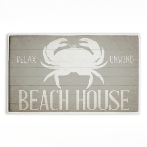 Stupell Industries Poppy Place on Geometric Printed Plush Bathroom Floor Mat, design by Kim Allen - 1 of 4