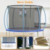 Trampoline with Enclosure & Ladder, ASTM Approved Heavy-Duty Outdoor Recreational Trampoline - 2 of 4