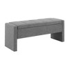 Modern Linen Upholstered Storage Bench, Bed End Bench, Ottoman/Footrest with Hidden Compartment for Bedroom, Living Room - ModernLuxe - 4 of 4
