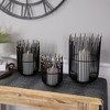 Northlight Medieval Style Iron Pillar Candle Holders - 12.75" - Black - Set of 3 - 3 of 4