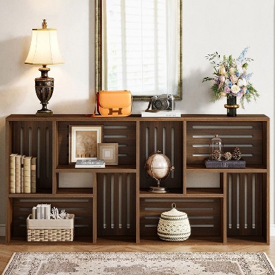 Hommoo 70.9" 3-Tier Console Table with Storage Shelves