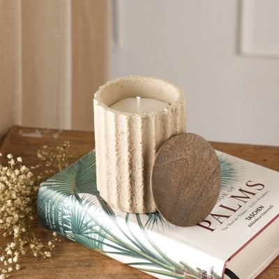 JUJABU 6oz Jar Candle with Wooden Lid - Vanilla Lavender Scent